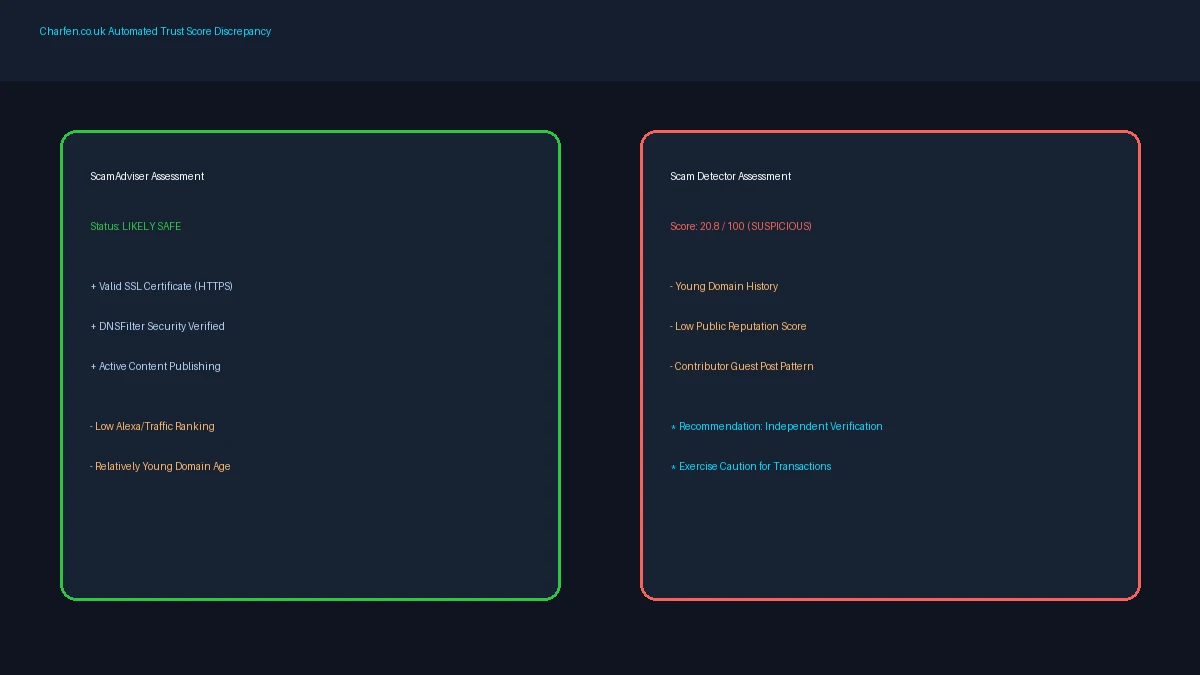 Charfen.co.uk Automated Trust Score Comparison