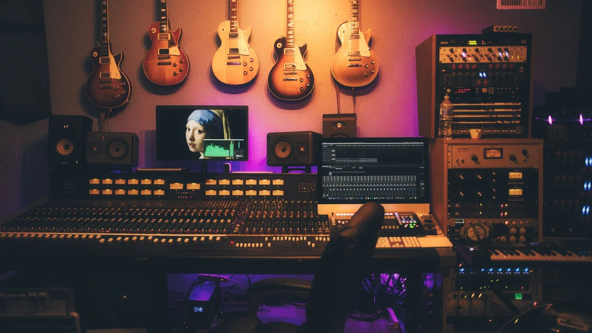 Digital Content Creator Workspace for AI Visuals and Video Production