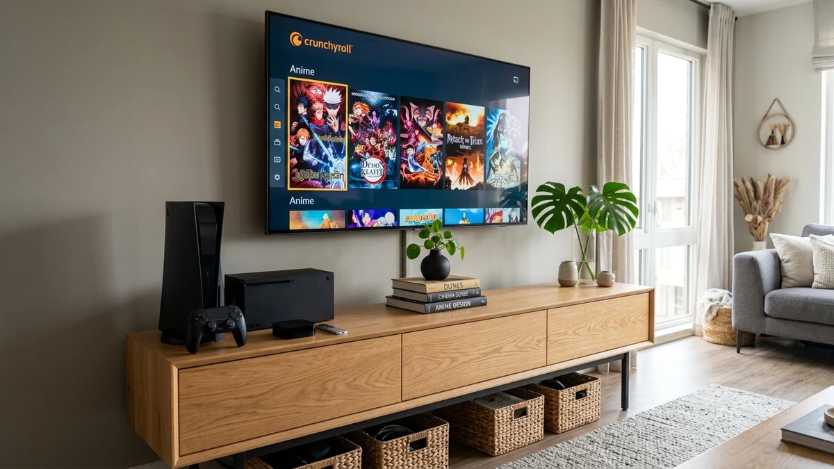 Supported Crunchyroll devices including smart TVs, gaming consoles, and streaming players