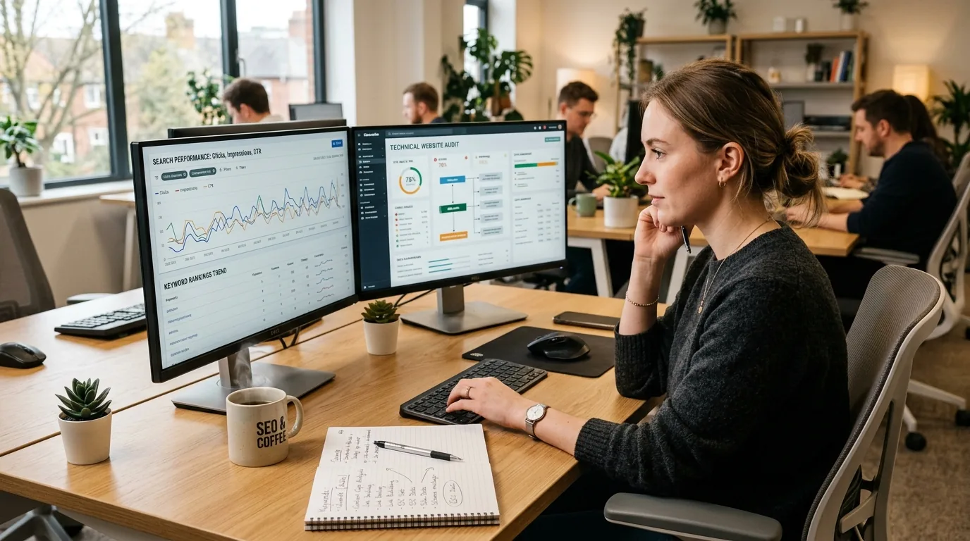 GrowthScribe SEO Strategy Technical Website Audit and Search Performance Metrics
